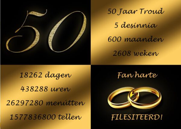 50 Jaar troud!