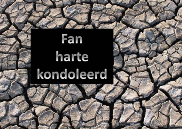 Fan harte kondoleerd