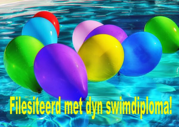 Filesiteerd met dyn swimdiploma!