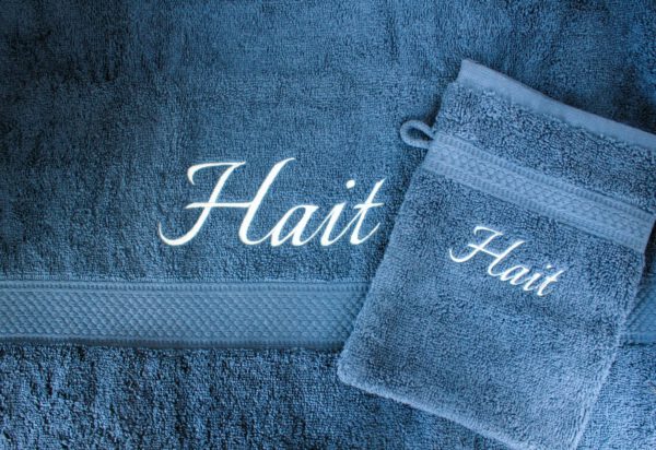 Foor Hait 'n mooie handdoek met washandsy